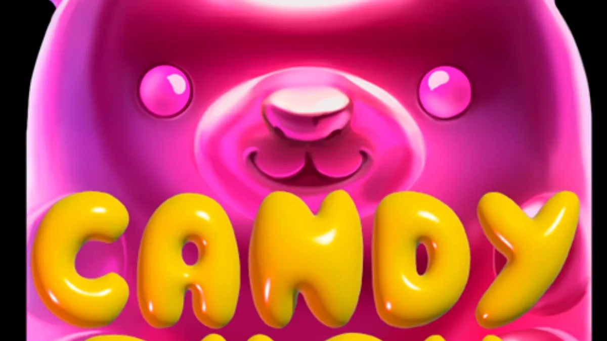 Tampilan visual ceria dari slot Candy Rush dengan simbol permen warna-warni